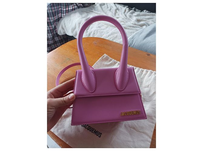 Borsa a tracolla Jacquemus le Chiquito media rosa pelle - vista 14