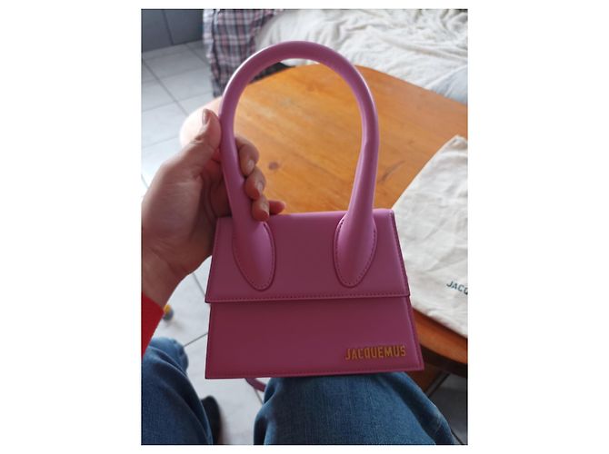 Borsa a tracolla Jacquemus le Chiquito media rosa pelle - vista 3