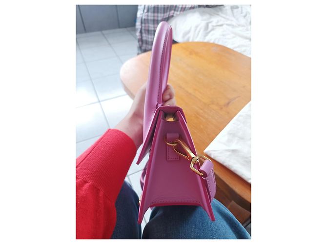 Borsa a tracolla Jacquemus le Chiquito media rosa pelle - vista 4
