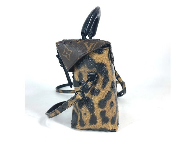 Louis Vuitton Monogram Reverse Leopard Kameratasche Braun Schwarz - Ansicht 3