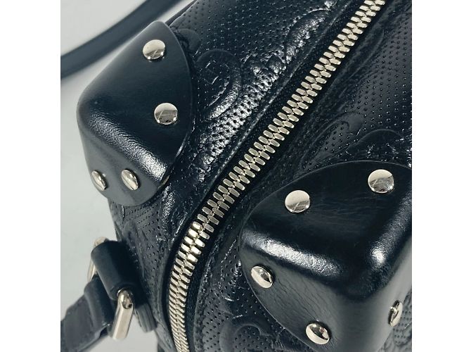 Borsa a spalla in pelle goffrata GG di Gucci Nero - vista 10