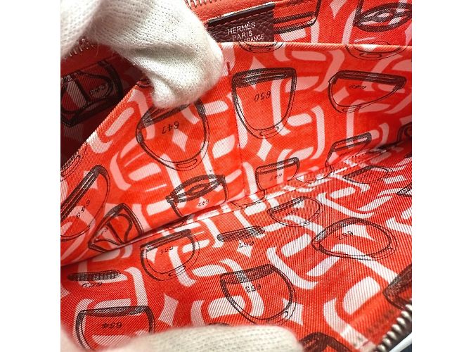 Hermès Hermes Azap Lang Wallet in Rouge H Rot - Ansicht 14