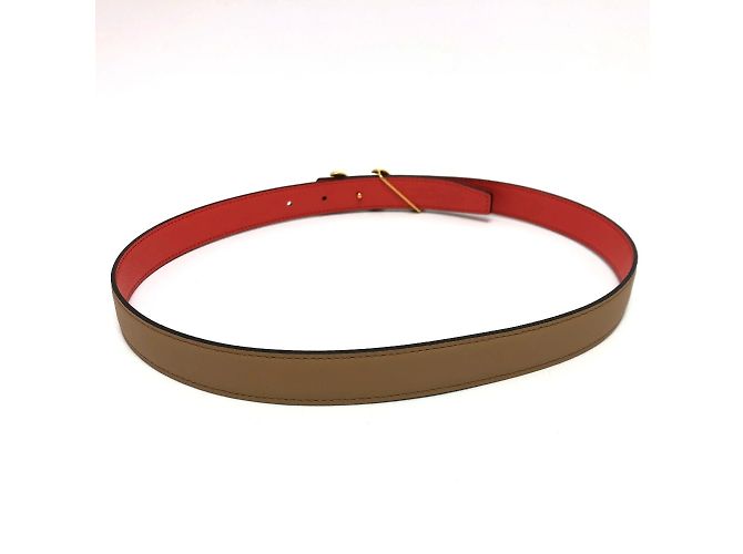Hebilla de cinturón Constance de Hermès Castaño Naranja - vista 2