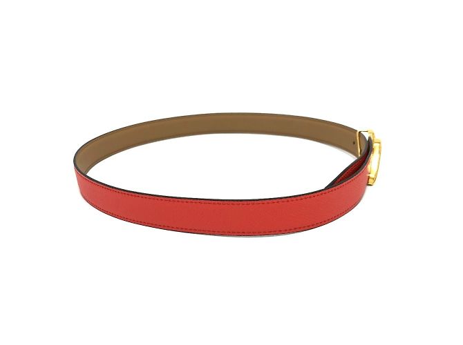 Hebilla de cinturón Constance de Hermès Castaño Naranja - vista 6