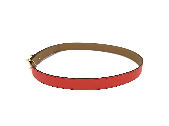 Hebilla de cinturón Constance de Hermès Castaño Naranja - vista 8