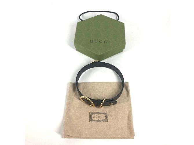 Gucci Black Leather Dog Collar - view 9