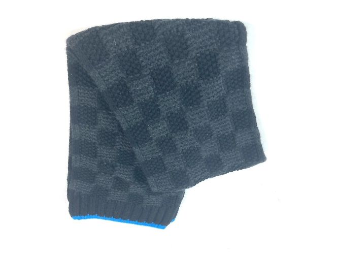 Sciarpa in cashmere Louis Vuitton Nero Blu chiaro - vista 2