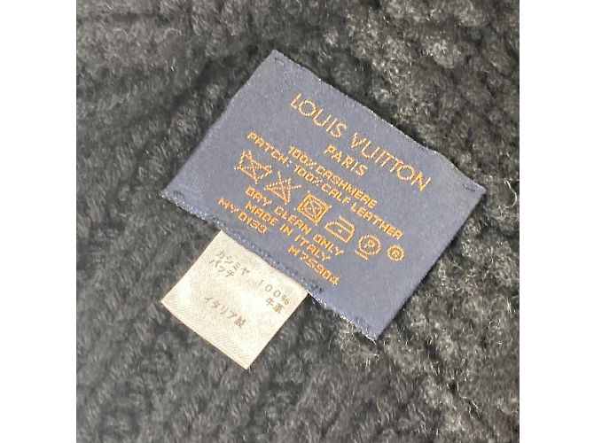 Sciarpa in cashmere Louis Vuitton Nero Blu chiaro - vista 7