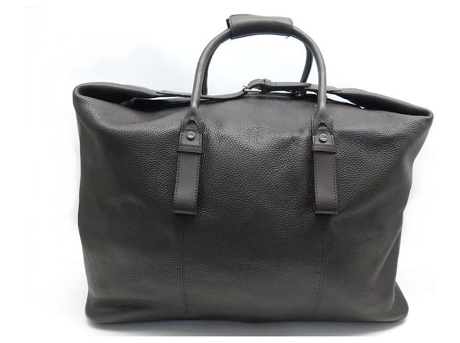 NOVE BOLSA DE VIAGEM LANCEL EM COURO MARROM TEXTURIZADO - vista 2
