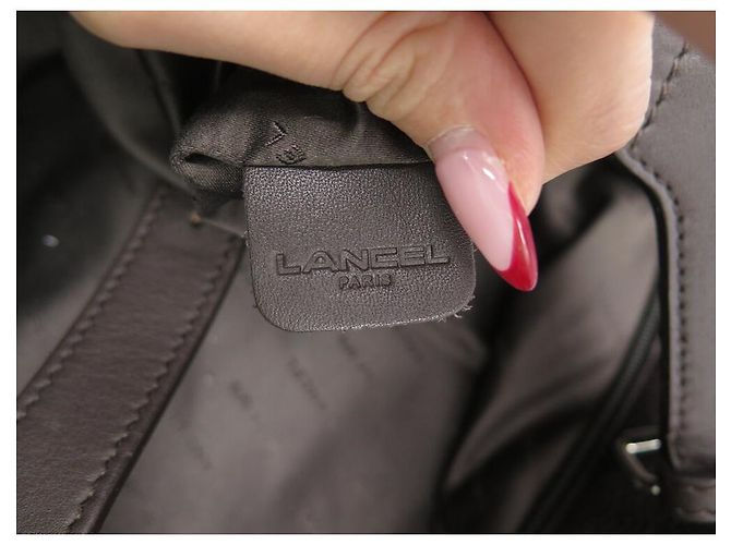 NOVE BOLSA DE VIAGEM LANCEL EM COURO MARROM TEXTURIZADO - vista 9