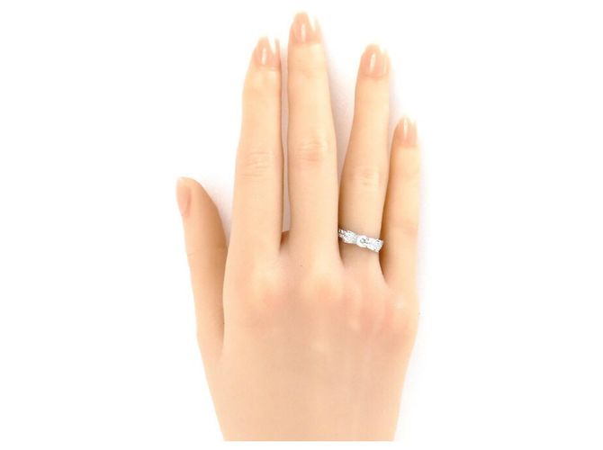 Chanel K18WG Weißgold Ribbon Mittelring - Ansicht 7