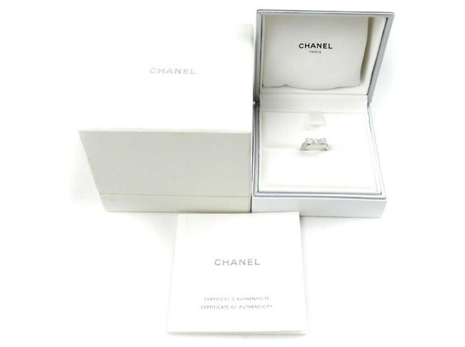 Chanel K18WG Weißgold Ribbon Mittelring - Ansicht 8