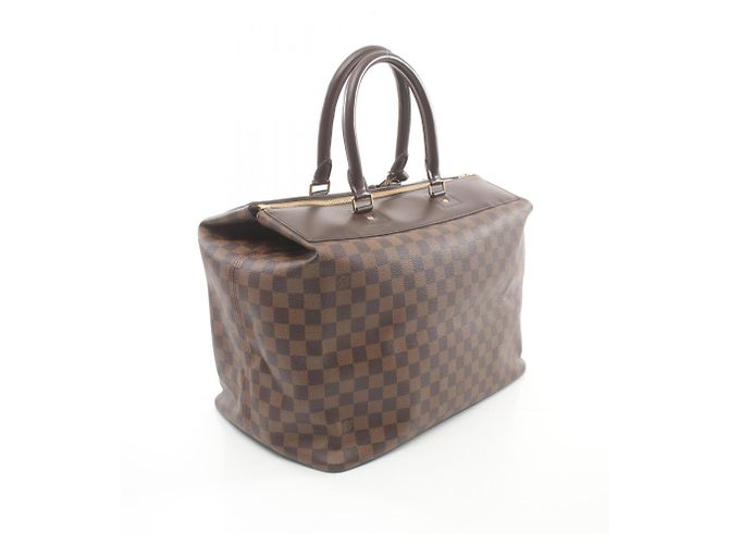 Borsa Boston Damier Ébène Greenwich PM di Louis Vuitton Marrone - vista 3