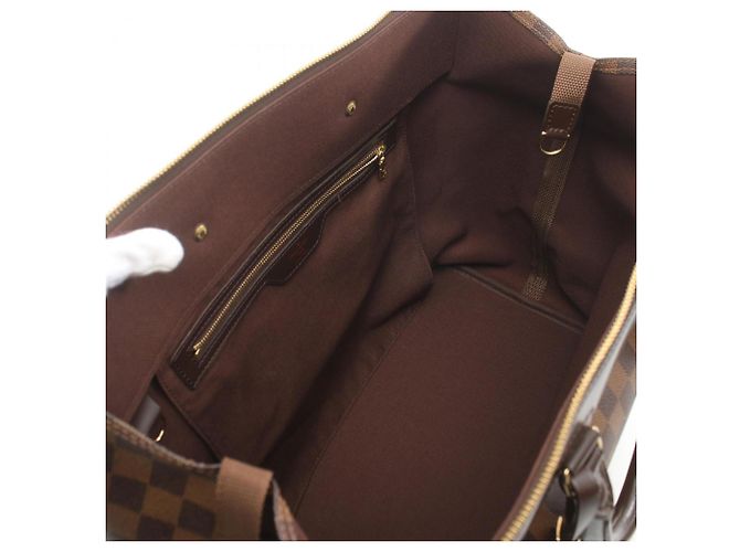 Borsa Boston Damier Ébène Greenwich PM di Louis Vuitton Marrone - vista 4