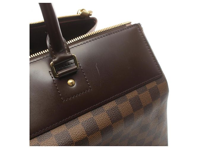 Borsa Boston Damier Ébène Greenwich PM di Louis Vuitton Marrone - vista 7