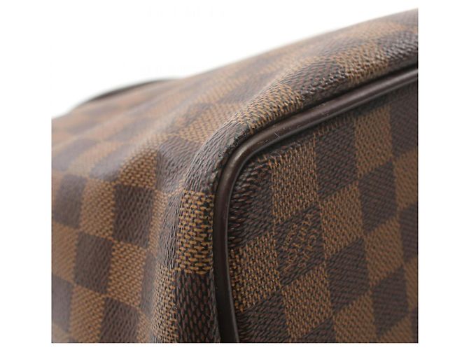 Borsa Boston Damier Ébène Greenwich PM di Louis Vuitton Marrone - vista 9