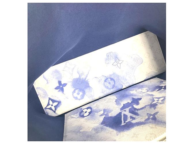Borsa da weekend GM Monogram Louis Vuitton Bianco Blu - vista 13