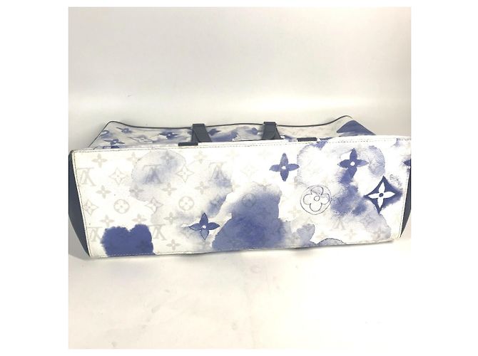 Borsa da weekend GM Monogram Louis Vuitton Bianco Blu - vista 14