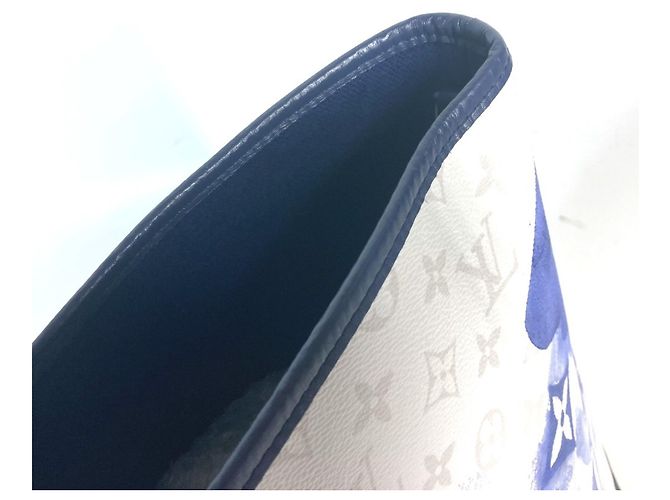 Borsa da weekend GM Monogram Louis Vuitton Bianco Blu - vista 5