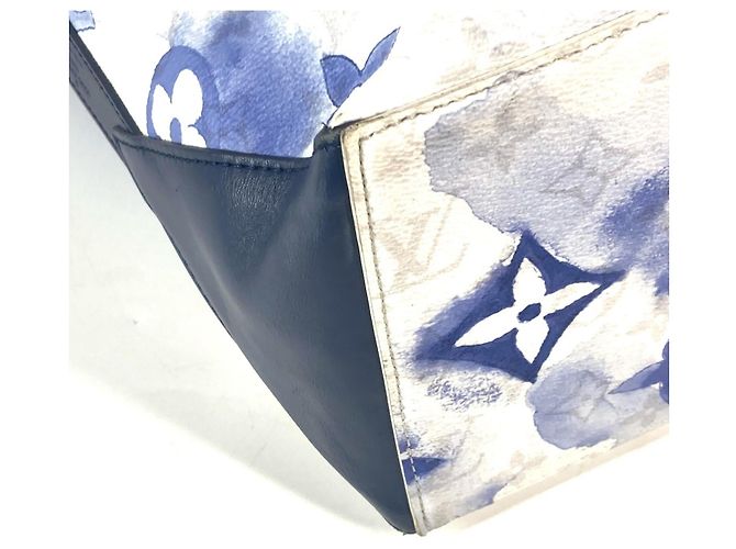 Borsa da weekend GM Monogram Louis Vuitton Bianco Blu - vista 7