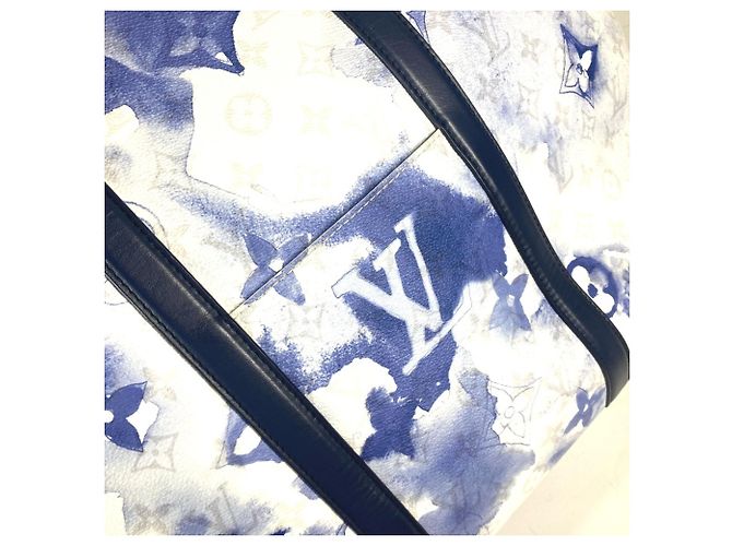Borsa da weekend GM Monogram Louis Vuitton Bianco Blu - vista 8