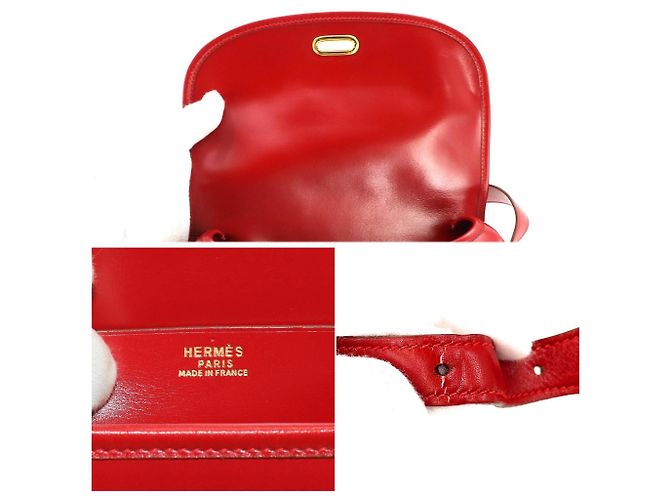 Hermès Borsa a Spalla Balle De Golf Hermes Rosso - vista 7