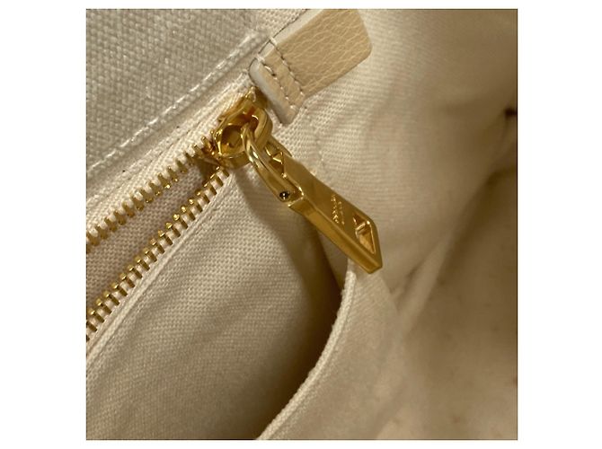 Borsa tote Prada BN1877 in Canapa Crudo - vista 13