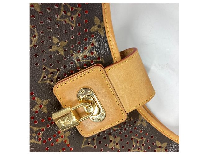 Borsa a Spalla Musette Perforata Monogram Louis Vuitton Marrone Arancione - vista 13