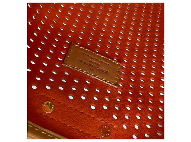 Borsa a Spalla Musette Perforata Monogram Louis Vuitton Marrone Arancione - vista 15