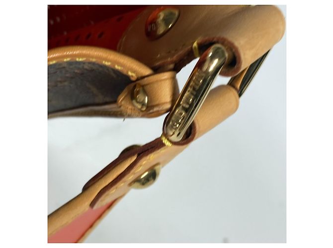 Borsa a Spalla Musette Perforata Monogram Louis Vuitton Marrone Arancione - vista 17