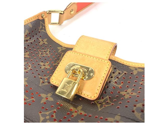 Borsa a Spalla Musette Perforata Monogram Louis Vuitton Marrone Arancione - vista 6