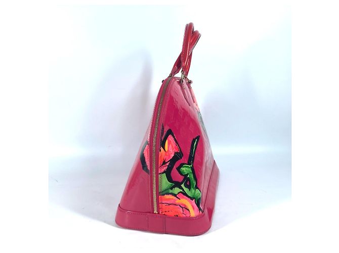 Louis Vuitton Vernis Rose Stephen Spruce Alma MM Tote Bag Pink - Ansicht 2