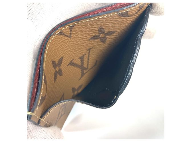 Funda para tarjetas Monogram Reverse Louis Vuitton Castaño - vista 12