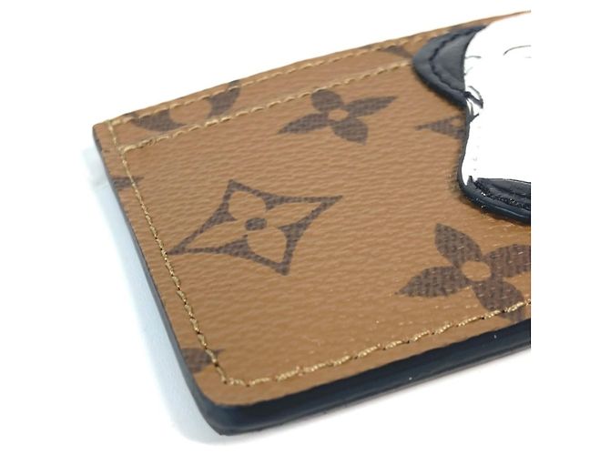 Funda para tarjetas Monogram Reverse Louis Vuitton Castaño - vista 6