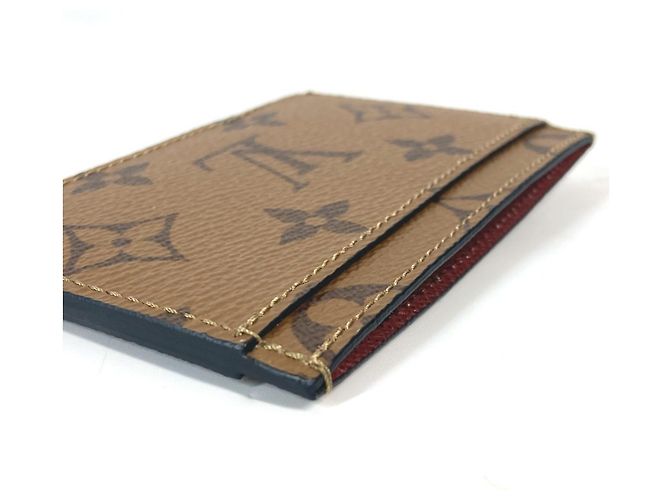 Funda para tarjetas Monogram Reverse Louis Vuitton Castaño - vista 7