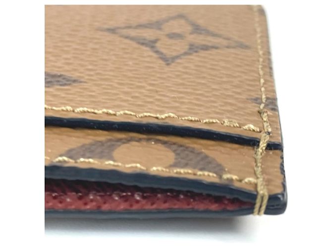 Funda para tarjetas Monogram Reverse Louis Vuitton Castaño - vista 8