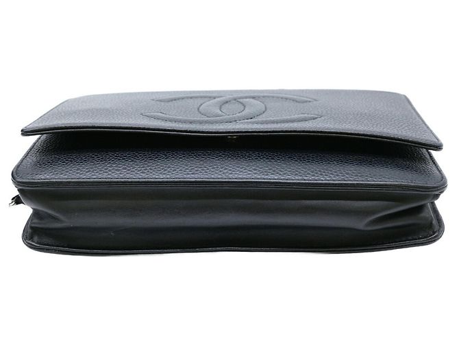 Wallet On Chain Cartera Chanel Con Cadena Negro - vista 5