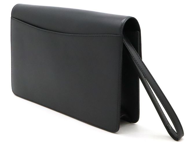 Alfred Dunhill Bolso de mano de cuero negro Dunhill - vista 3