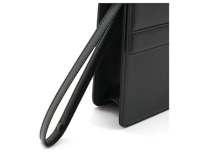 Alfred Dunhill Bolso de mano de cuero negro Dunhill - vista 5