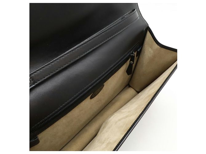 Alfred Dunhill Bolso de mano de cuero negro Dunhill - vista 8