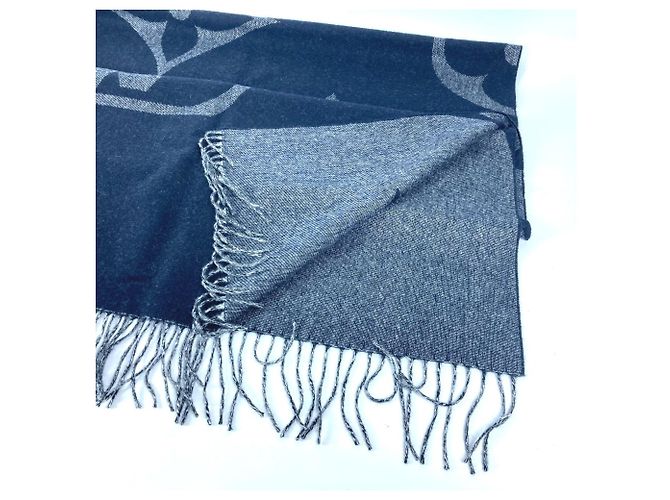 Cashmere-Schal mit Monogramm von Louis Vuitton Marineblau - Ansicht 5