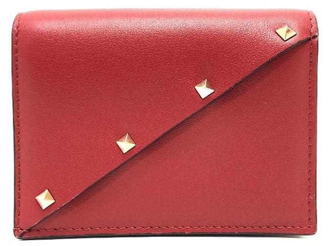 Billetera Compacta Rockstud Valentino Roja - vista 2