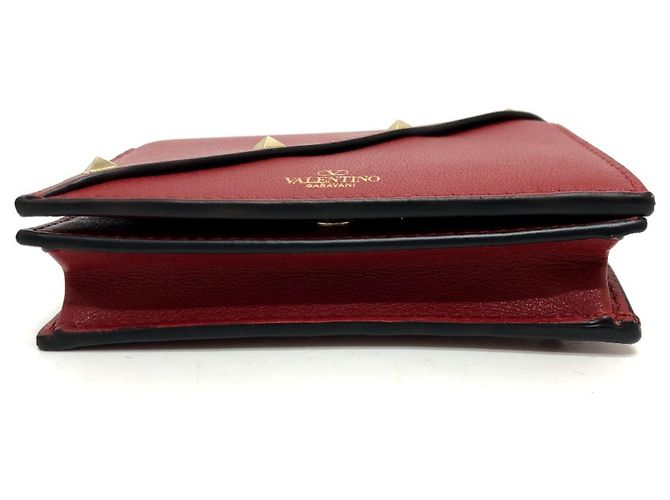 Billetera Compacta Rockstud Valentino Roja - vista 5