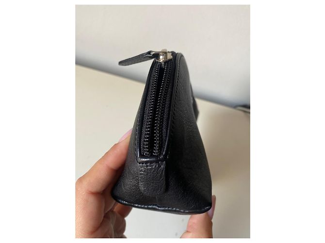 Pochette Chanel in pelle nera asimmetrica Nero - vista 6