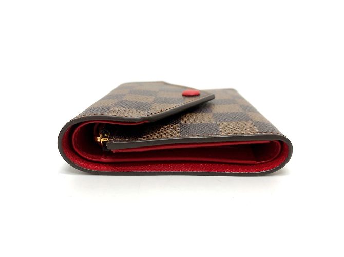 Monedero de lona Damier Louis Vuitton Castaño Roja - vista 4