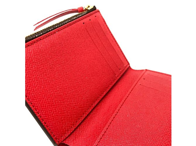 Monedero de lona Damier Louis Vuitton Castaño Roja - vista 6