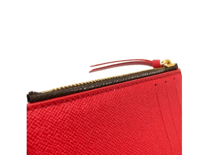 Monedero de lona Damier Louis Vuitton Castaño Roja - vista 7