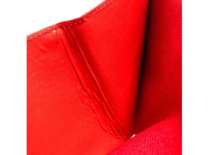 Monedero de lona Damier Louis Vuitton Castaño Roja - vista 9