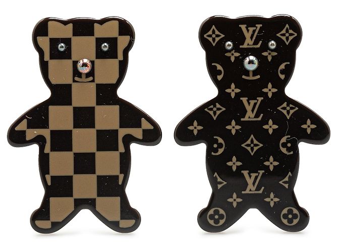 Set di spilla a forma di orsetto Nonours Monogram Louis Vuitton nero - vista 5