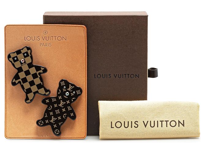 Set di spilla a forma di orsetto Nonours Monogram Louis Vuitton nero - vista 7
